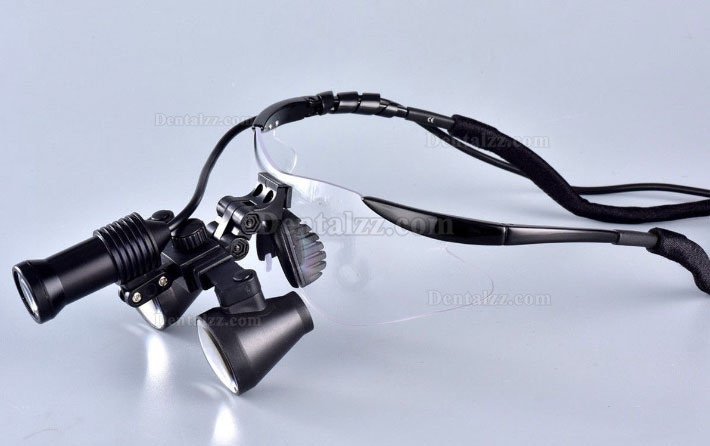 2.5X黒いゴーグル双眼拡大鏡歯科手術用ルーペ　SZ - 1A Ledスポットライト付き
